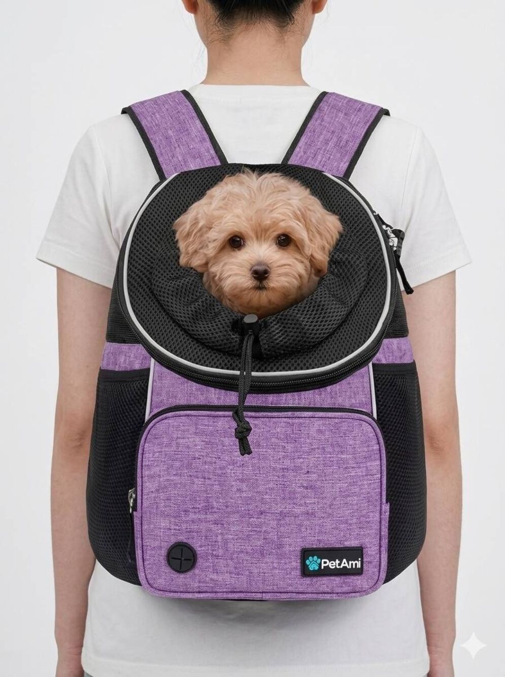 📷🩵NIB Purple & Black Large Cat & Dog Chest Carrier Backpack Large